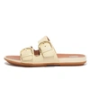 FITFLOP GRACIE SLIDE SANDAL IN PALE YELLOW