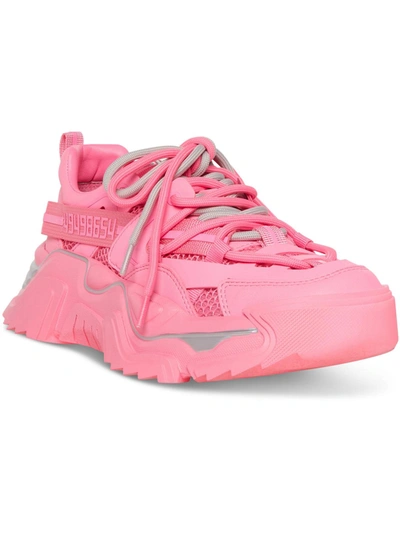Steve Madden Power Womens Lifestyle Chuncky Casual And Fashion Sneakers In Pink