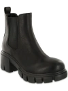 Mia Dru Womens Faux Leather Booties Chelsea Boots In Black