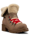 LUGZ ADORE WOMENS FAUX FUR LINED LUG SOLE ANKLE BOOTS