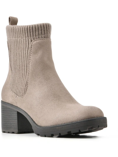 White Mountain Benji Womens Faux Suede Ankle Chelsea Boots In Multi