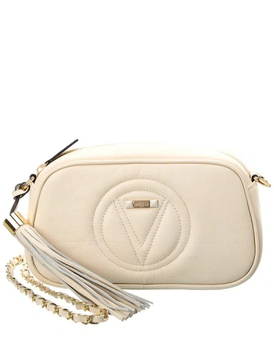 Valentino By Mario Valentino Bella Leather Crossbody In White