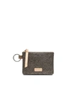 CONSUELA GLITTER POUCH IN BLACK AND GOLD