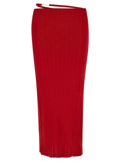 Jacquemus La Jupe Pralu Skirt In Dark Red