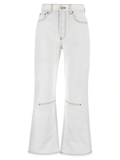 Jacquemus Le De-nimes Court Cropped Jeans In White