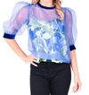 EMILY MCCARTHY ORGANZA BELLA TOP IN HOLLY