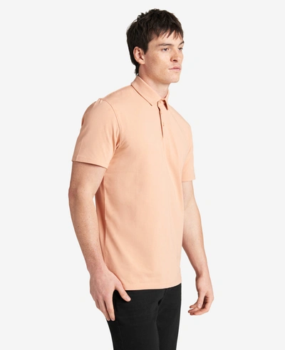 Kenneth Cole Men's Performance Button Polo In Coral