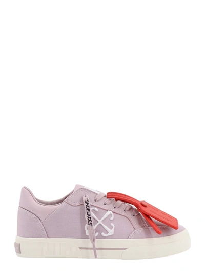 Off-white New Low Vulcanized 帆布运动鞋 In Lilac,white