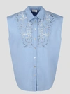 P.a.r.o.s.h Madeira Embroidered Sleeveless Shirt