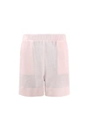 MVP WARDROBE LINEN SHORTS WITH LATERAL FRAYED PROFILES