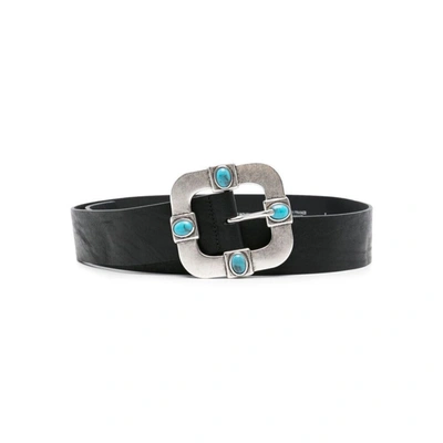 Ba&sh Belen Leather Belt In Black