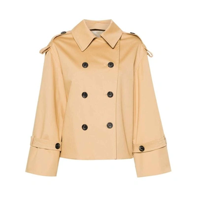 By Malene Birger Alisandra Double-breasted Trench Jacket In Neutrals