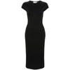 Calvin Klein Fine-ribbed Midi Dress In Black