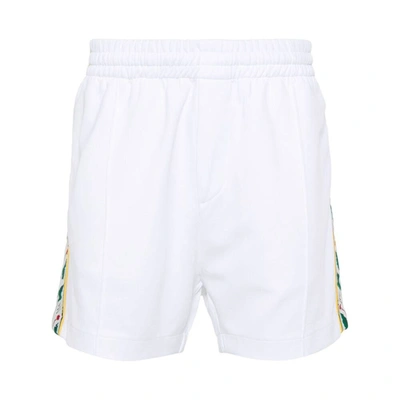 Casablanca Laurel Track Shorts In White