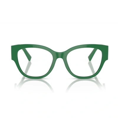 Dolce & Gabbana Dg3377 Dg Crossed Eyeglasses In 3311 Green