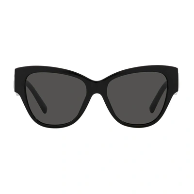 Dolce & Gabbana Logo-embossed Butterfly-frame Sunglasses In Black