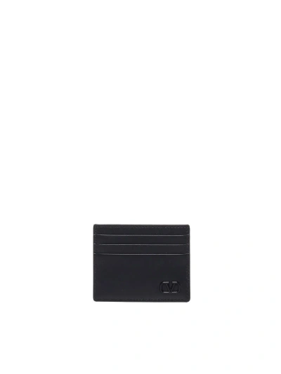 Valentino Garavani Mini Vlogo Signature Cardholder In Black
