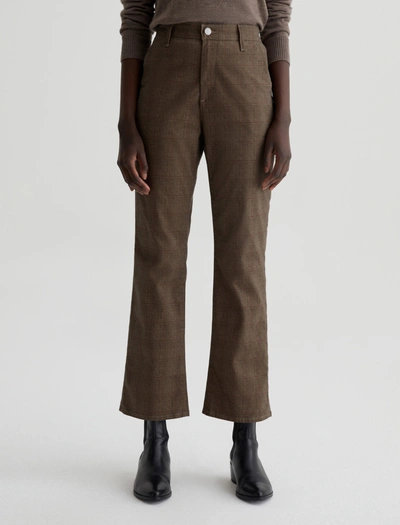 Ag Kinsley Cropped Flare Pants In Brown