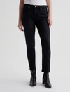 Ag Mari Slim Straight Leg Corduroy Pants In Black