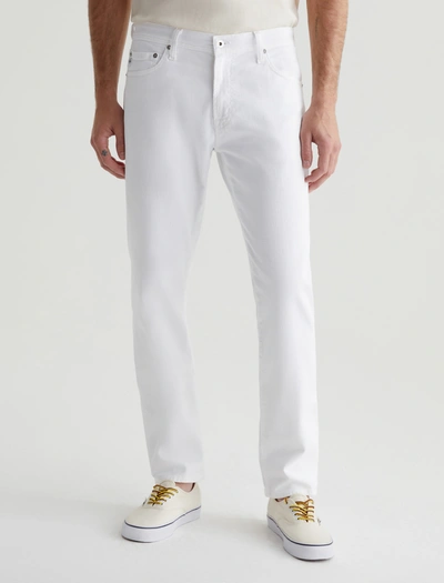 Ag Everett Slim Straight Leg Jeans In White