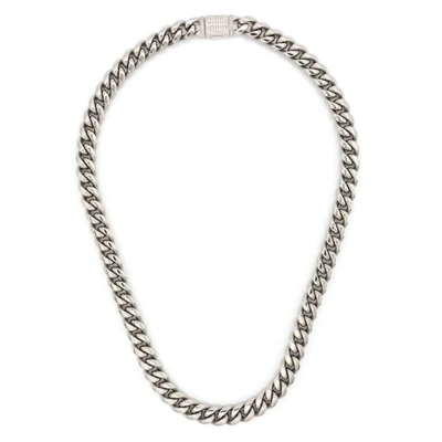 Darkai Cuban Choker Necklace In Silver