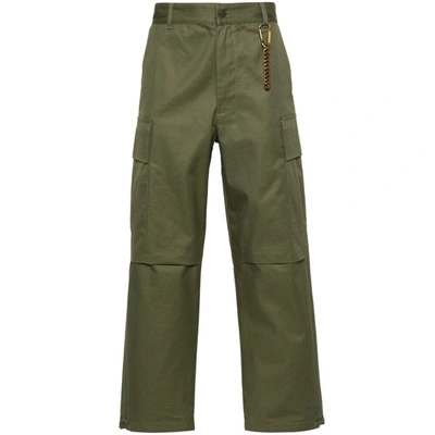 Darkpark Saint Cotton Poplin Cargo Pants In Military Green