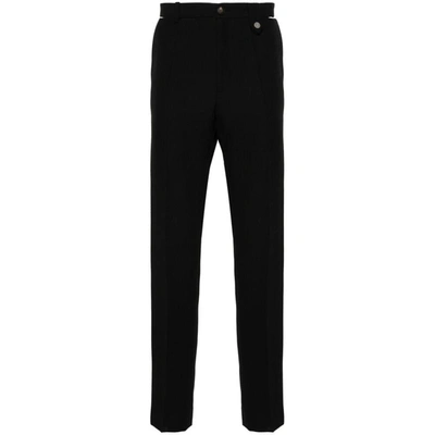 Egonlab Wool Straight-leg Trousers In Black