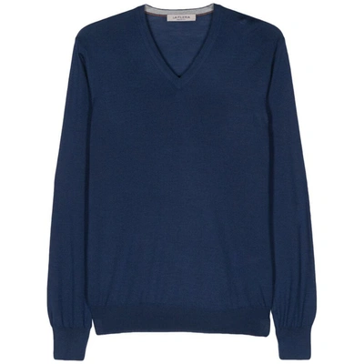 Fileria V-neck Jumper In Blue