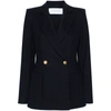 Harris Wharf London Double Breasted Jacket With Vichy Pattern In Wool Blend In Blue