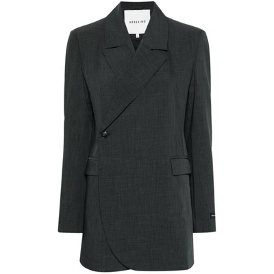 Herskind Lillith Double-breasted Blazer In Green