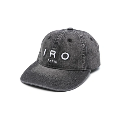 Iro Logo-embroidered Denim Cap In Black