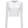 Jw Anderson Logo-jacquard Cotton T-shirt In White