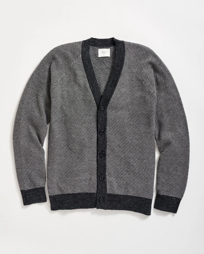 Billy Reid Diagonal Float Cardigan In Charcoal