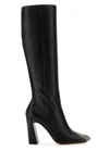 Amina Muaddi High-heeled Boots With Square Head In Bla