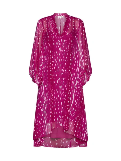 Diane Von Furstenberg Dress In Fawn Sangria