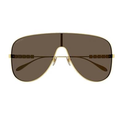 Gucci Eyewear Pilot Frame Sunglasses In Oro