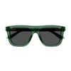 Gucci Men's Web Ingot Gg1502s 54mm Square Sunglasses In Shiny Transparent