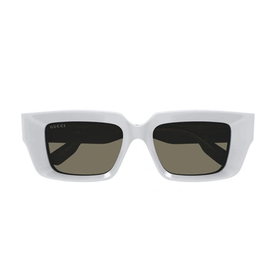 Gucci Eyewear Rectangle Frame Sunglasses In Grigio