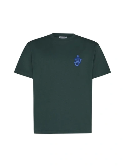 Jw Anderson Anchor T-shirt In Racing Green
