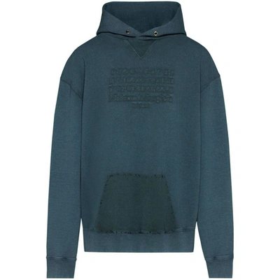 Maison Margiela Hoodie Mit Nummern-stickerei In Blue