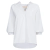 Marni Cotton Layer Sleeves Minimal Crew Neck Blouse Top In White
