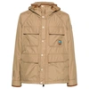 Moncler Grenoble Rutor Logo Patch Hooded Jacket In Neutrals