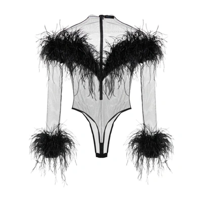 Mugler Bodysuits In Black