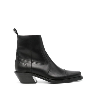 Off-white Cowboy Cropped Boots, Ankle Boots Black