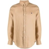 Polo Ralph Lauren Hemd Mit Polo Pony-stickerei In Brown