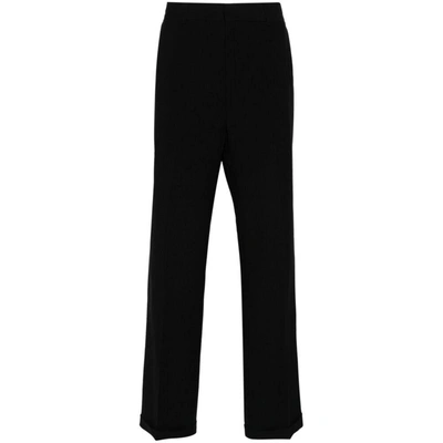Reveres 1949 Pressed-crease Tailored Trousers In Black