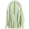 Ferragamo Oversized V-neck Top In Green