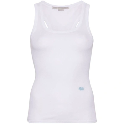 Stella Mccartney Logo-embroidered Tank Top In White