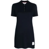 Thom Browne Checked Jacquard Polo Minidress In Blue