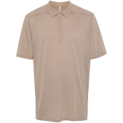 Veilance Wool-blend Polo Shirt In Brown